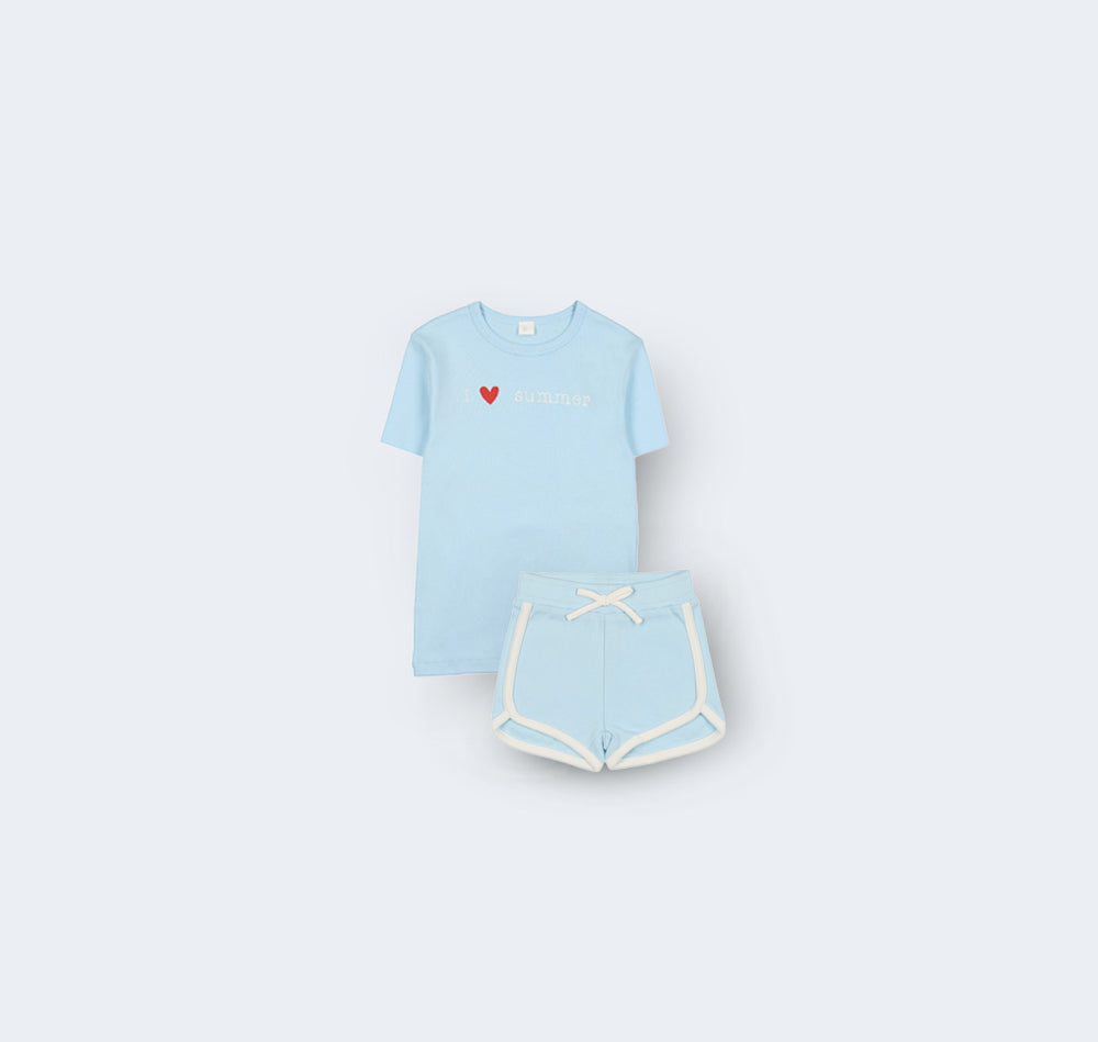 I Love Summer Short Sleeve T-Shirt Set