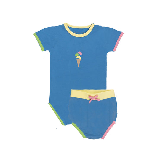 Ice Cream Short Sleeve Bodysuit Set