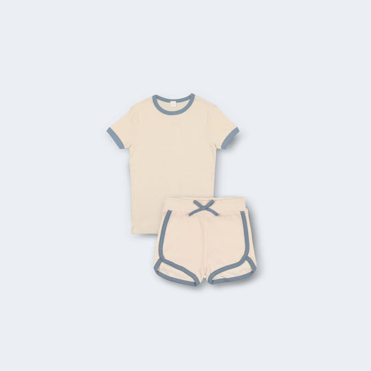 Solid Short Sleeve T-Shirt Set