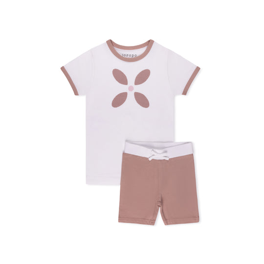 Motif Short Sleeve T-shirt Set