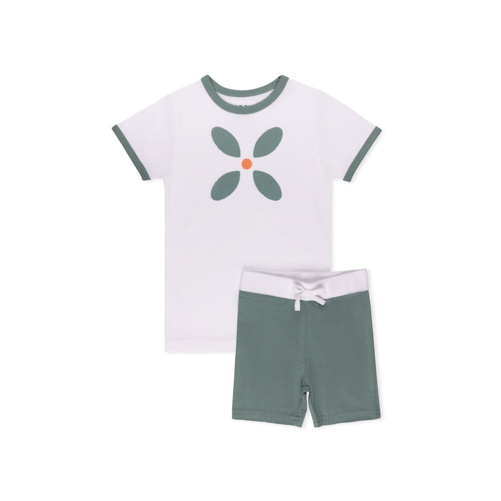 Motif Short Sleeve T-shirt Set