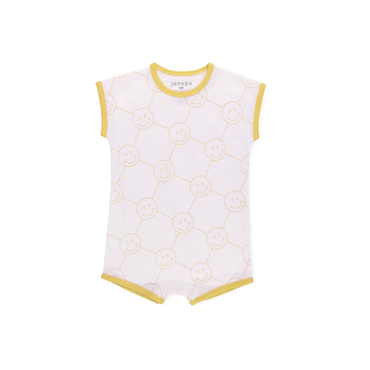 Smiley Print Boxy Romper