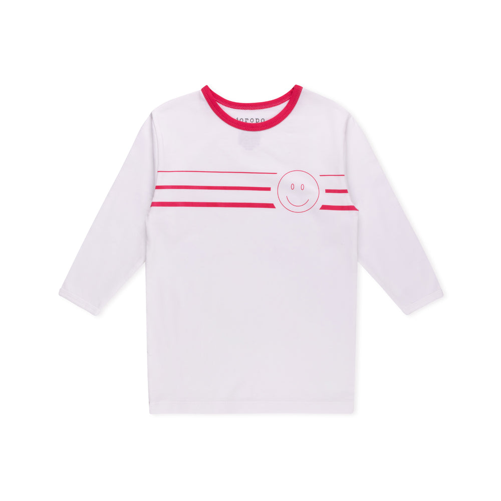 Smiley Chest Design Long Sleeve T-shirt