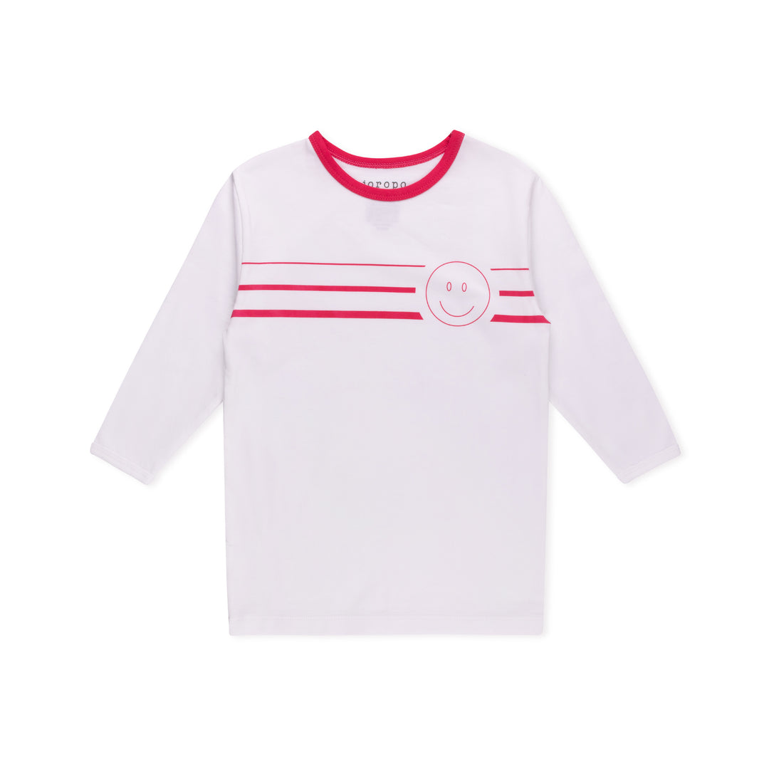 Smiley Chest Design Long Sleeve T-shirt