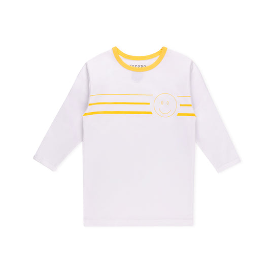 Smiley Chest Design Long Sleeve T-shirt