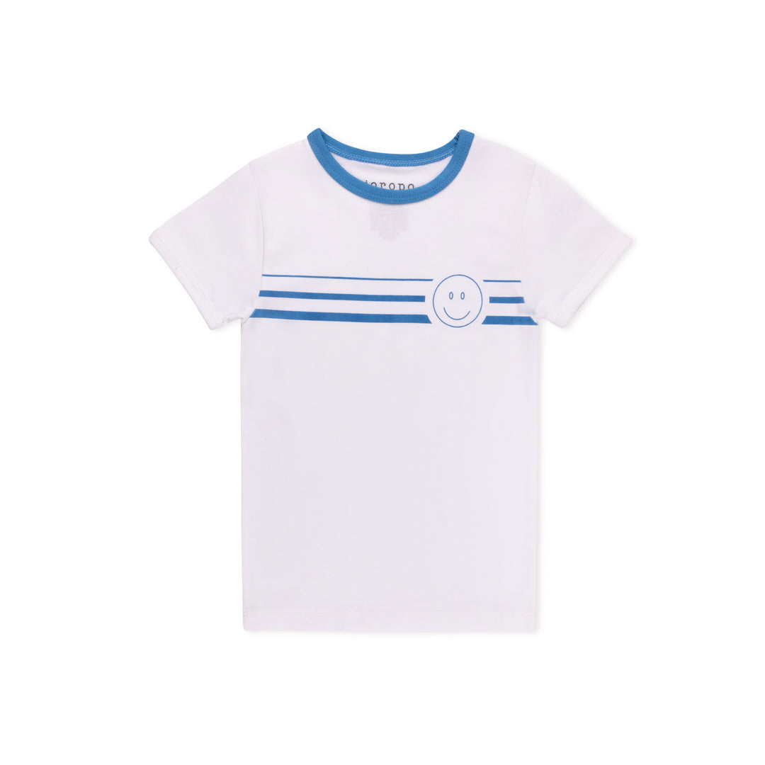 Smiley Chest Design Short Sleeve T-shirt