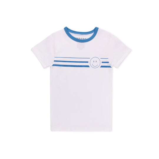 Smiley Chest Design Short Sleeve T-shirt