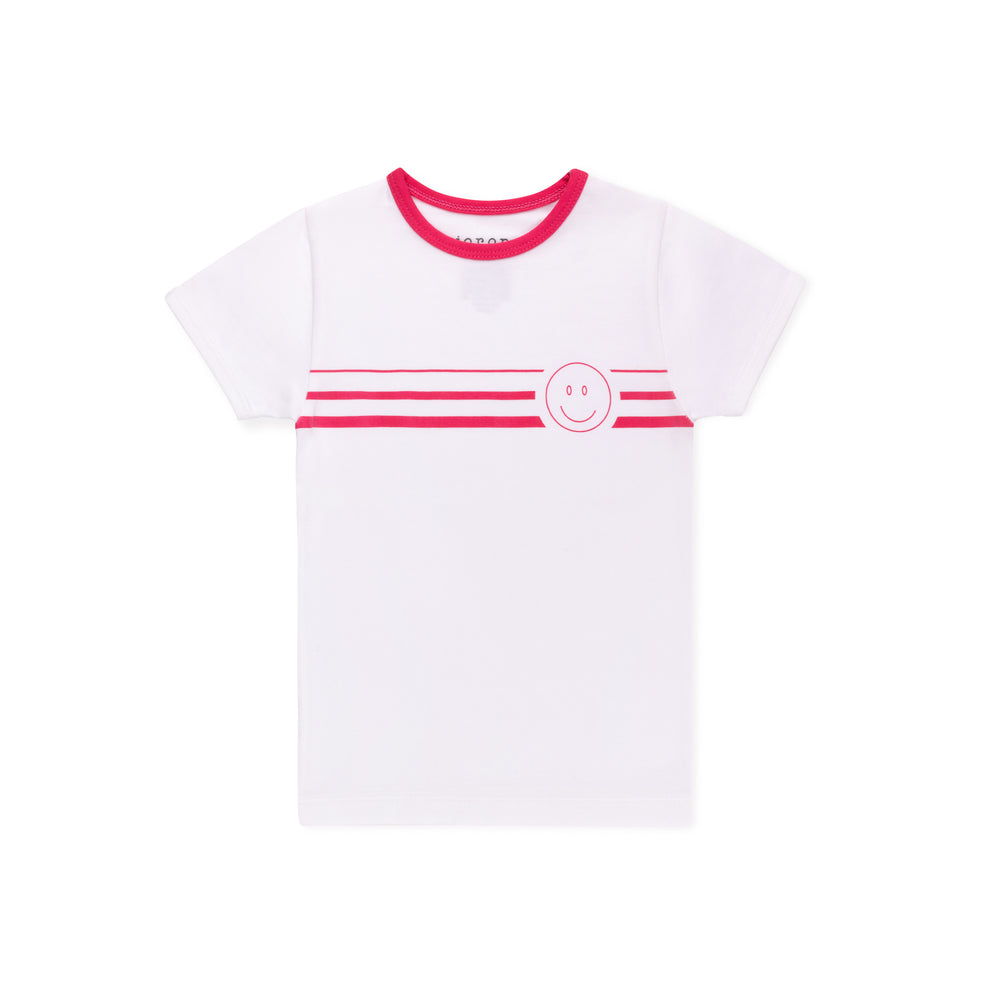 Smiley Chest Design Short Sleeve T-shirt