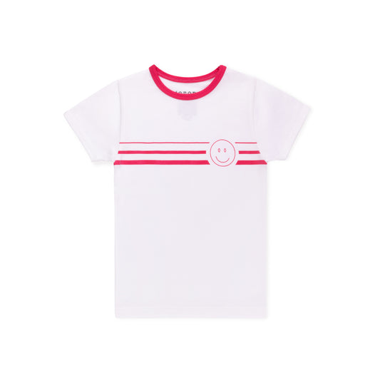 Smiley Chest Design Short Sleeve T-shirt
