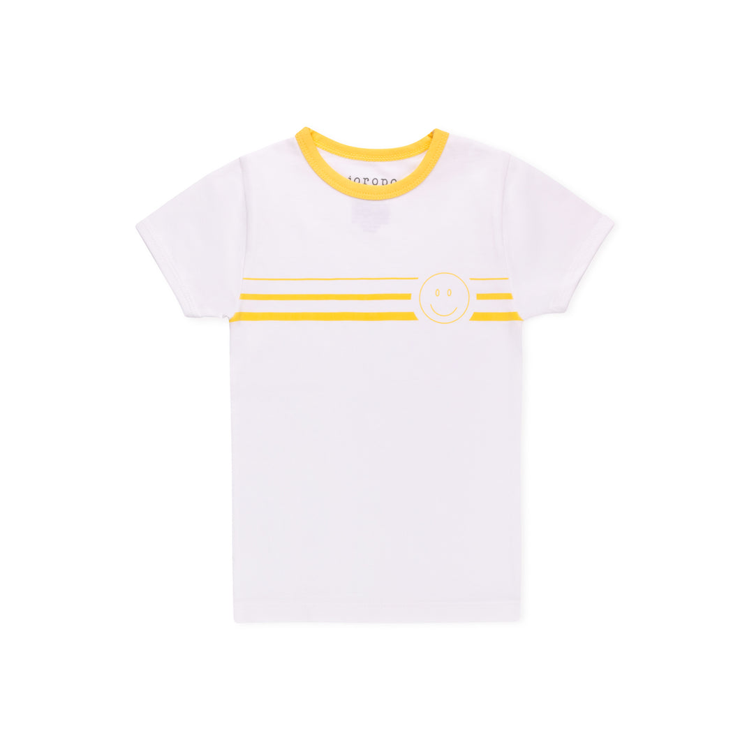 Smiley Chest Design Short Sleeve T-shirt