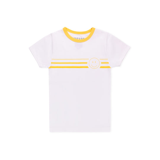 Smiley Chest Design Short Sleeve T-shirt
