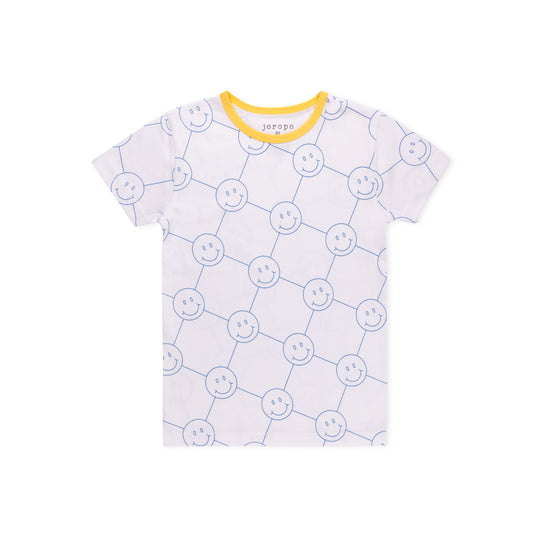 Smiley Print Short Sleeve T-shirt