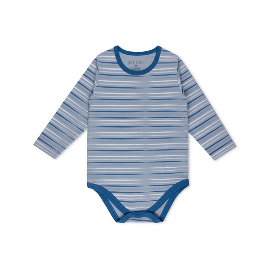 Split Tone Stripes Long Sleeve Bodysuit
