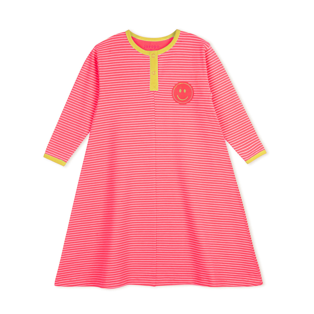 Smiley Stripe Long Sleeve Dress