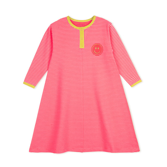 Smiley Stripe Long Sleeve Dress