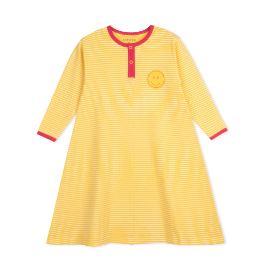 Smiley Stripe Long Sleeve Dress